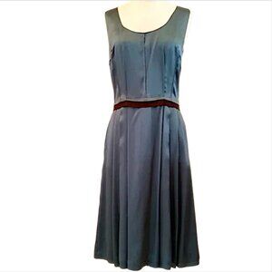 DOLCE & GABBANA Silk Dress  -  Vintage - Teal - Italian Size 42 (US 4-6 S/M) NWT